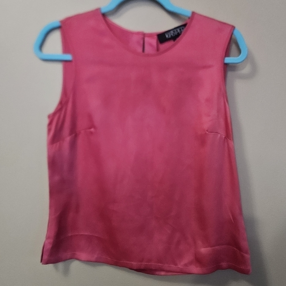 Kasper Women's Size 6 Pink Satin Top Side Zip